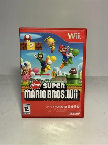 Super Mario Bros Wii Nintendo Wii 2009 CIB Complete w Manual Tested Game