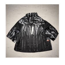 Samuel Dong Abstract Floral Print Zip-Front Jacket — listing 6