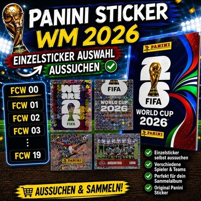 Panini WM 2026 Sticker FIFA World Cup 2026  | FCW 00 - FCW 19 | AUSWAHL STICKER