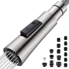 Metal Kitchen Faucet Head Replacement - Pull Down Spray Head with 15 Adapters...