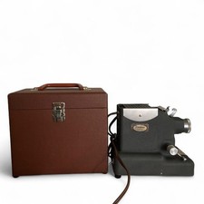 Antique Vintage Retro Standard 666 Filmstrip Projector  Hard Storage Case WORKS