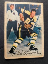Hal Laycoe (Boston Bruins) - 1953-54 Vintage Parkhurst Hockey Card #87