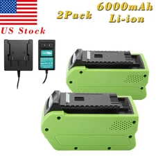 For GreenWorks 29462 29472 22272 G-MAX 40V Tool - 6000mAh Li-ion Battery/Charger