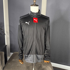 Puma Men  s Black Team Goal 23 Training Jacket DryCell Full Zip Size L NWT