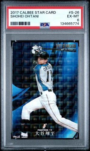 2017 CALBEE STAR CARD #S-26 SHOHEI OHTANI ROOKIE RC PSA 6