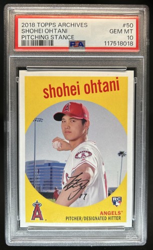 2018 Topps Archives Shohei Ohtani RC Rookie #50 Angels PSA 10 GEM MINT