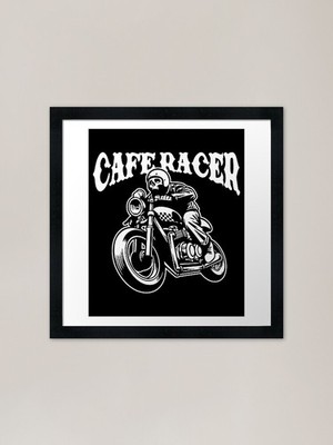 Cafe Racer gift for men custom bike Framed Wall Art Poster Canvas Print Picture