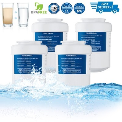 4 Pieces For GE MWF 46-9991 MWFP BSS25JFRJWW Smartwater Fridge Water Ice Filter