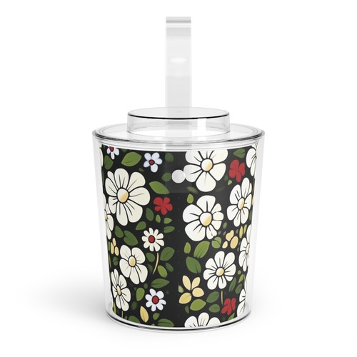 Ice Bucket, Large Print Flowers, Floral Ice Bucket, Flower Design, Botanical - Picture 5 of 8