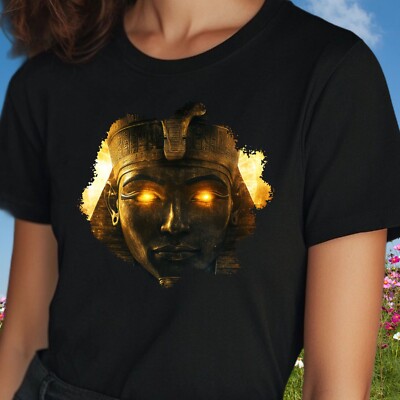 Women Majestic Pharaoh Motif Cotton T-Shirt Size S to 3XL