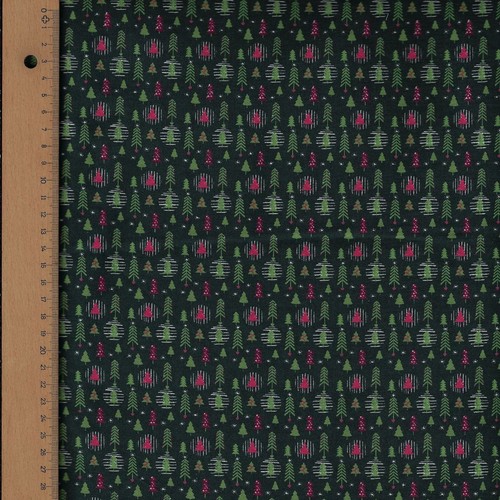 Festive Friends Xmas Design 100% Cotton Fabric FQ Craft Quilting Patchwork Green - Picture 11 of 11