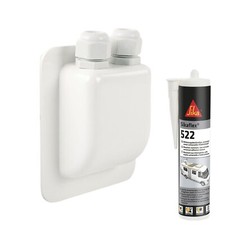 Dachdurchführung Solar zweifach weiß für W...