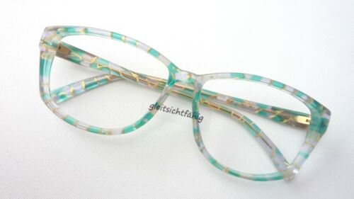 Mondi Vintagebrille Kunststoff grün Pastellfarben Brillenfassung bunt Gr. M - Foto 1 di 4