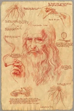 Leonardo DaVinci Pot Poster - 24" x 36"
