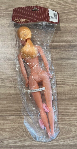 Sealed Vintage Darice Craft Supplies 11.5" Full Doll Blonde Hair Pink Shoes - Picture 2 of 2