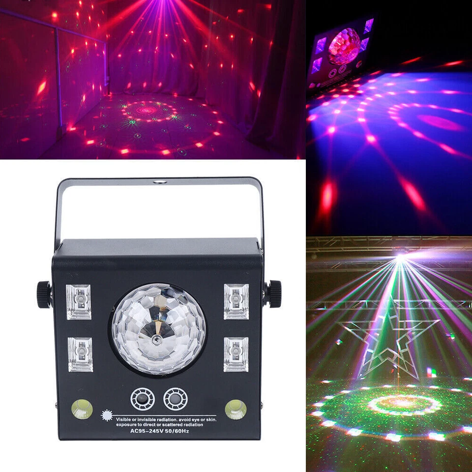 New 4 in 1 Mixed LED Light Party DJ Disco Lights Effect Pattern Strobe Light - Image 4 of 4