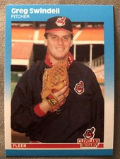 1987 Fleer Update Greg Swindell Rookie Card (RC) #U-116 Indians Pitcher EX O/C. rookie card picture
