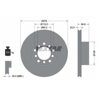 Textar 2X Bremsscheibe Vorne Ø278 Mm FüR Mercedes-Benz SL R107 280 350 C107
