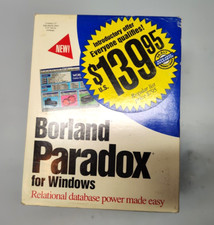 Borland Paradox 1.0 for Windows Reference User Guides Books, Manuals And Box