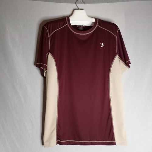 Reel Legends Shirt Men's Size M Burgundy/Tan Reel-Tee Performance Fishing - Picture 2 of 8