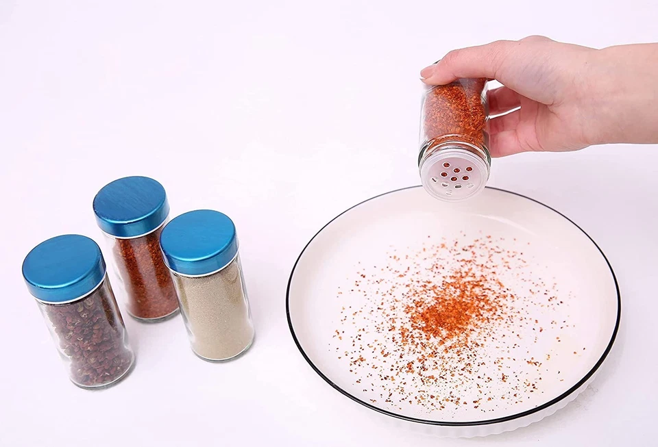 NEW Stainless Steel 16 Jar Revolving Spice Rack Stand Carousel Rotating Glass - Image 3 of 4