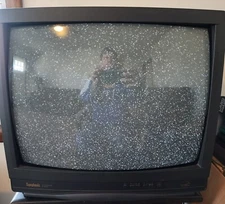 Vintage 19" CRT TV Symphonic B-19WM Retro Gaming Coax Input Only Remote
