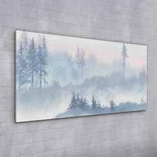 Acrylglasbild Wandbild Plexiglas 100x50 Foto Bild  Wald Landschafts Dämmerung
