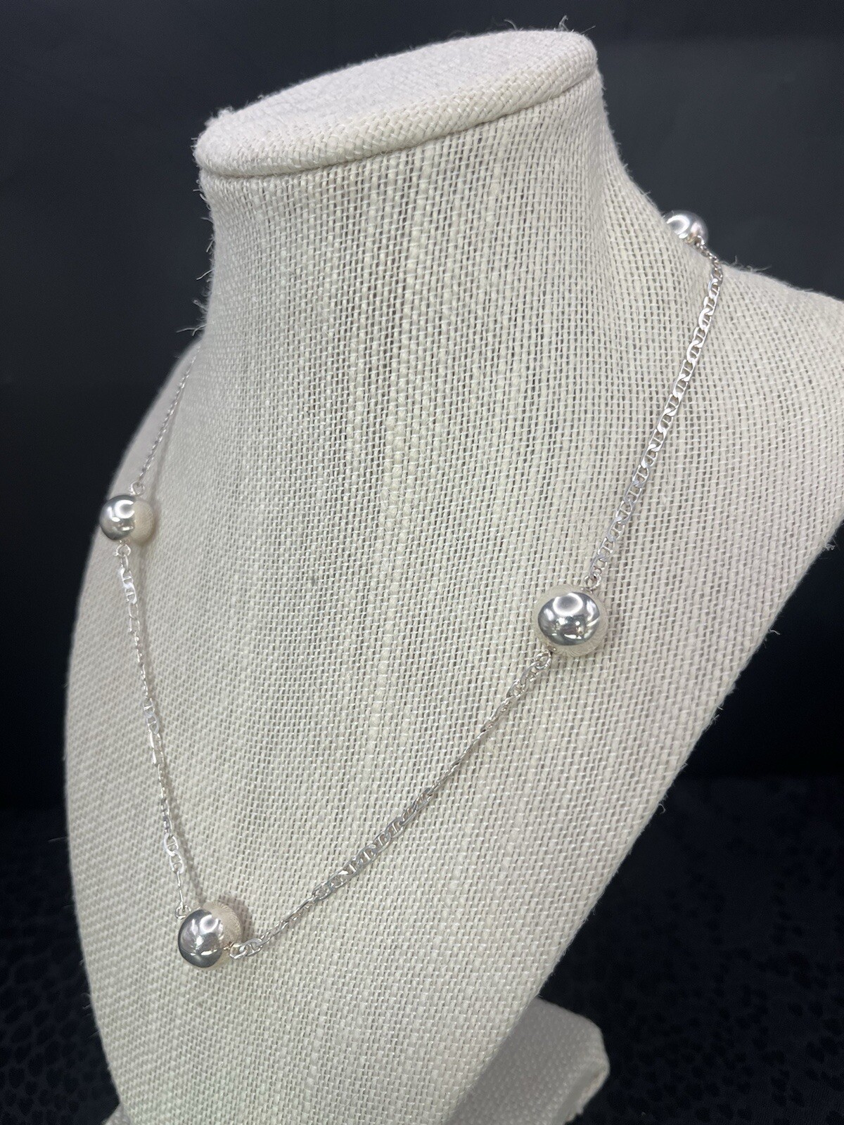 Unique Solid Sterling Silver Ball Mid Century Mod… - image 5