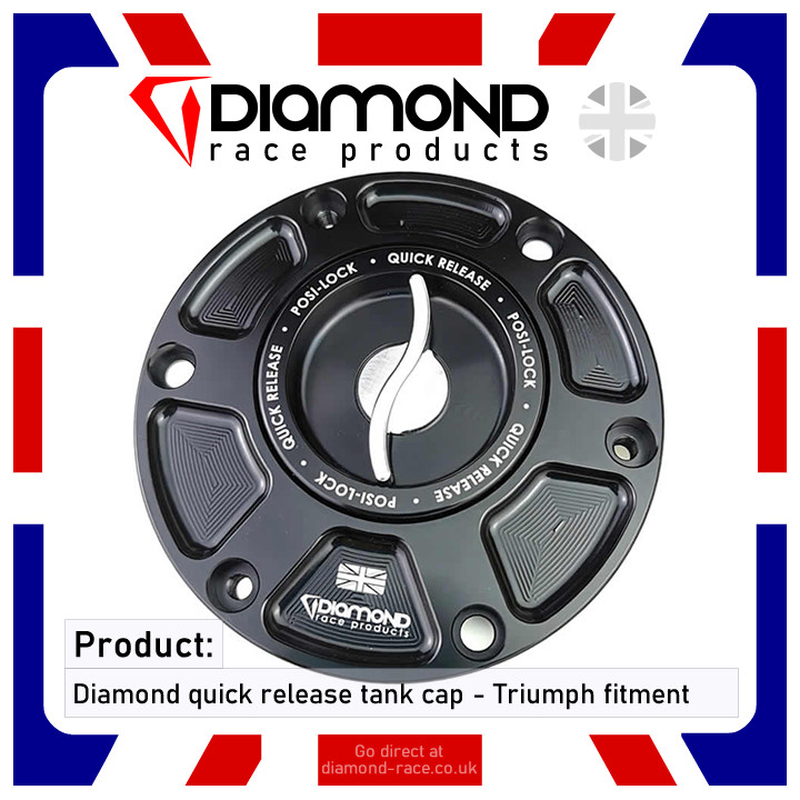 DIAMOND RACE PROD. - TRIUMPH QUICK RELEASE TANK FUEL CAP - DAYTONA 675 2009 '09
