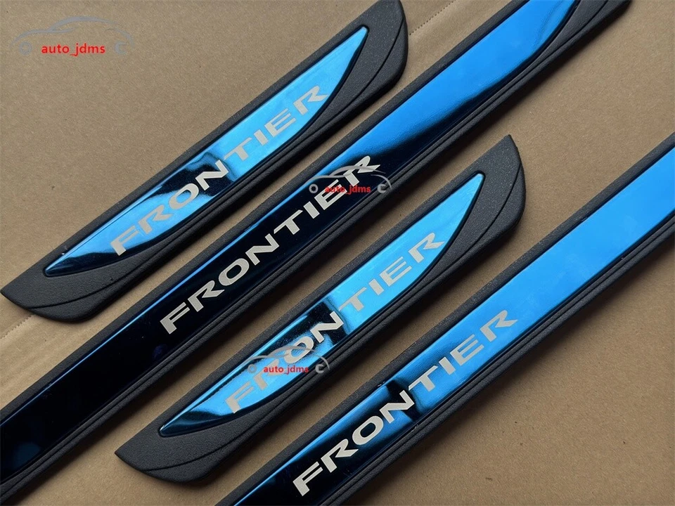 Protector de panel de placa de desgaste cubierta de umbral de puerta de coche accesorios de coche para Nissan Frontier Foto 2 de 4