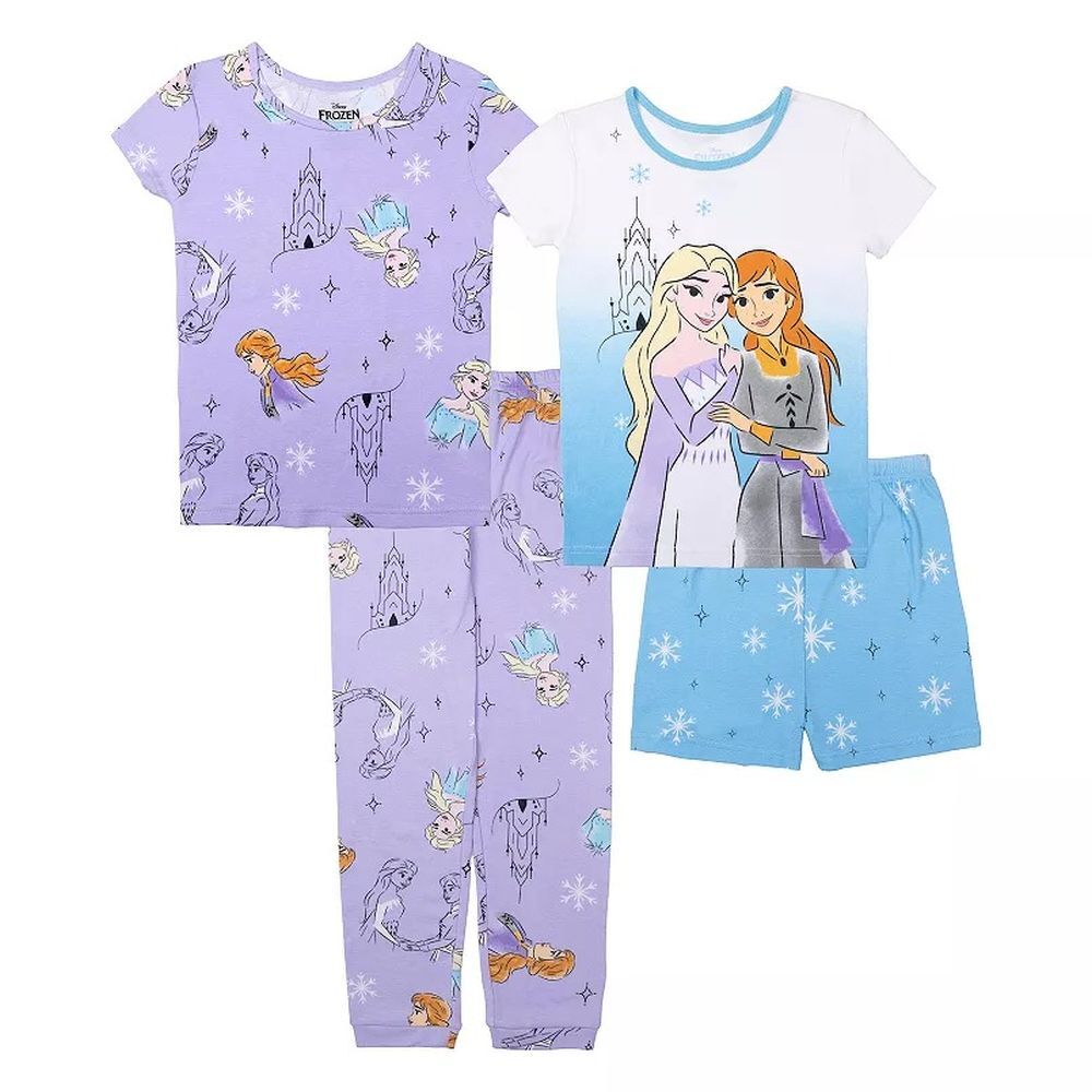 Disney Frozen Anna And Elsa Sisters Girl's 4-Piece Character