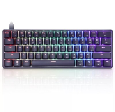 GK61 Mechanical Gaming Keyboard brown Gateron Optical Switch RGB Backlights