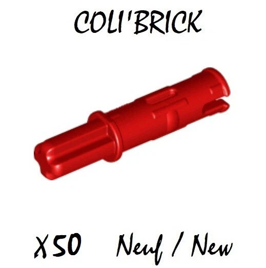 Lego 11214 - 50x Axe connecteur / Technic Axle 1L with Pin 2L - Rouge Red - NEW - Photo 1/1
