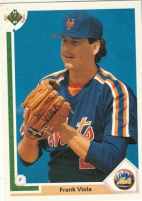 FREE SHIPPING-MINT-1991 Upper Deck Frank Viola #122-PLUS METS BONUS CARDS