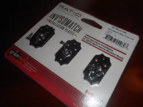 NEW - Graph Tech Ratio Invisomatch Plates (6) For Gibson Screw Holes - BLACK