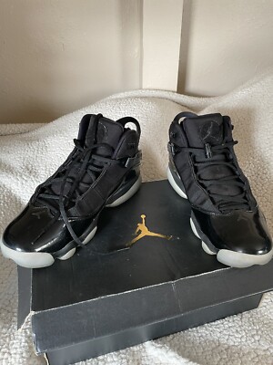 Size 11 Jordan Rings Black /Black/ White ,, Very Little Wear