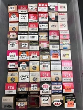 Lot of 60 Vintage Electron Tubes RCA Standard Brand Sylvania GE