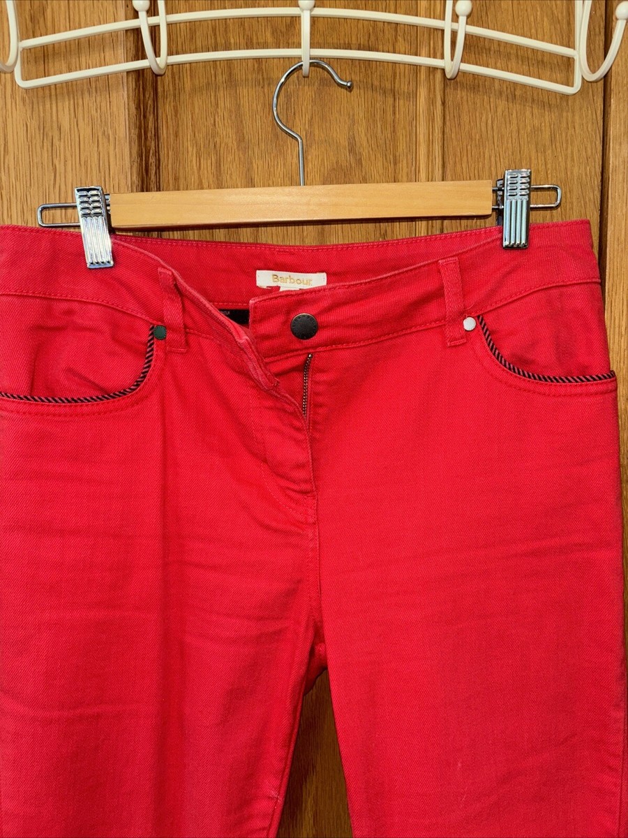 Barbour Red Jeans Size UK