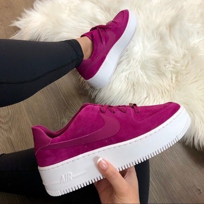 nike berry air force 1 sage trainers