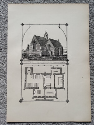 Chapel of the Blessed Virgin Mary: Etal - Antique/Vintage Print - 1870