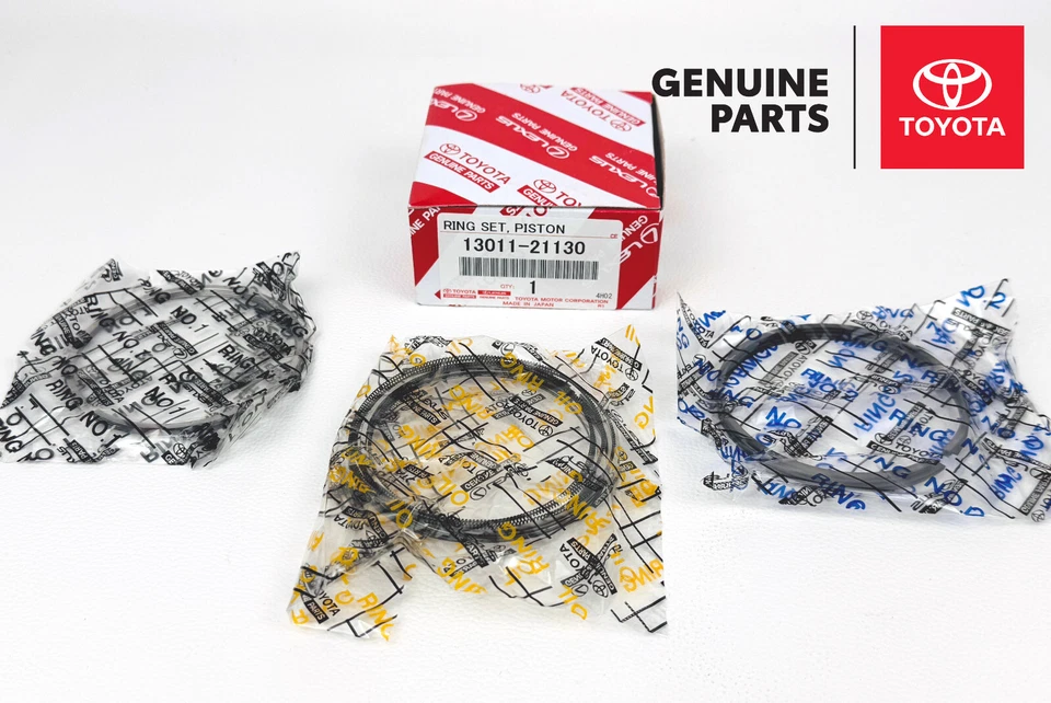 Juego de anillos de pistón de motor originales Toyota Prius 2004-2009 1,5 L 1NZFXE 13011-21130 Foto 3 de 4