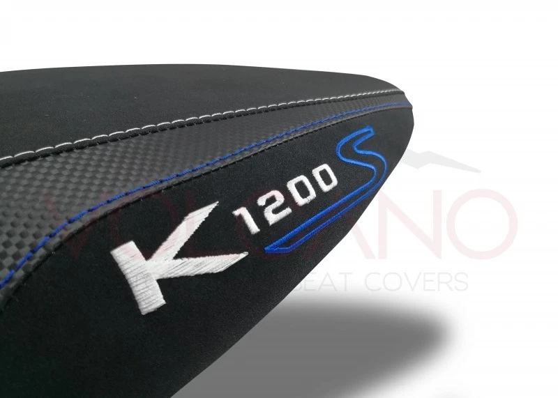 Funda Asiento BMW K 1200s 04-08 / K 1300s 09-16 Diseño Volcano Antideslizante Negro y Negro Foto 2 de 4