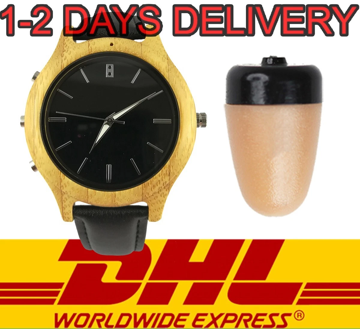 Bluetooth Watch Hidden Spy Earphone Wireless Earpiece Headset for Mobile Phone