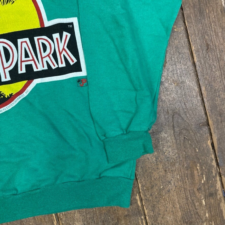 Jurassic Park Sweatshirt 90's Spellout Movie Graphic Jumper Green Kids Medium image 5