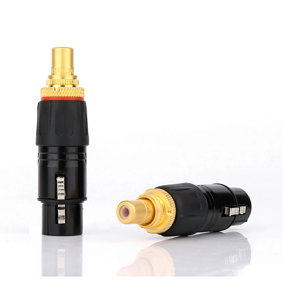 Neutrik 3Pin XLR Female/Male to RCA Femal Audio Socket Adapter Plug Connector - Image 4 of 4