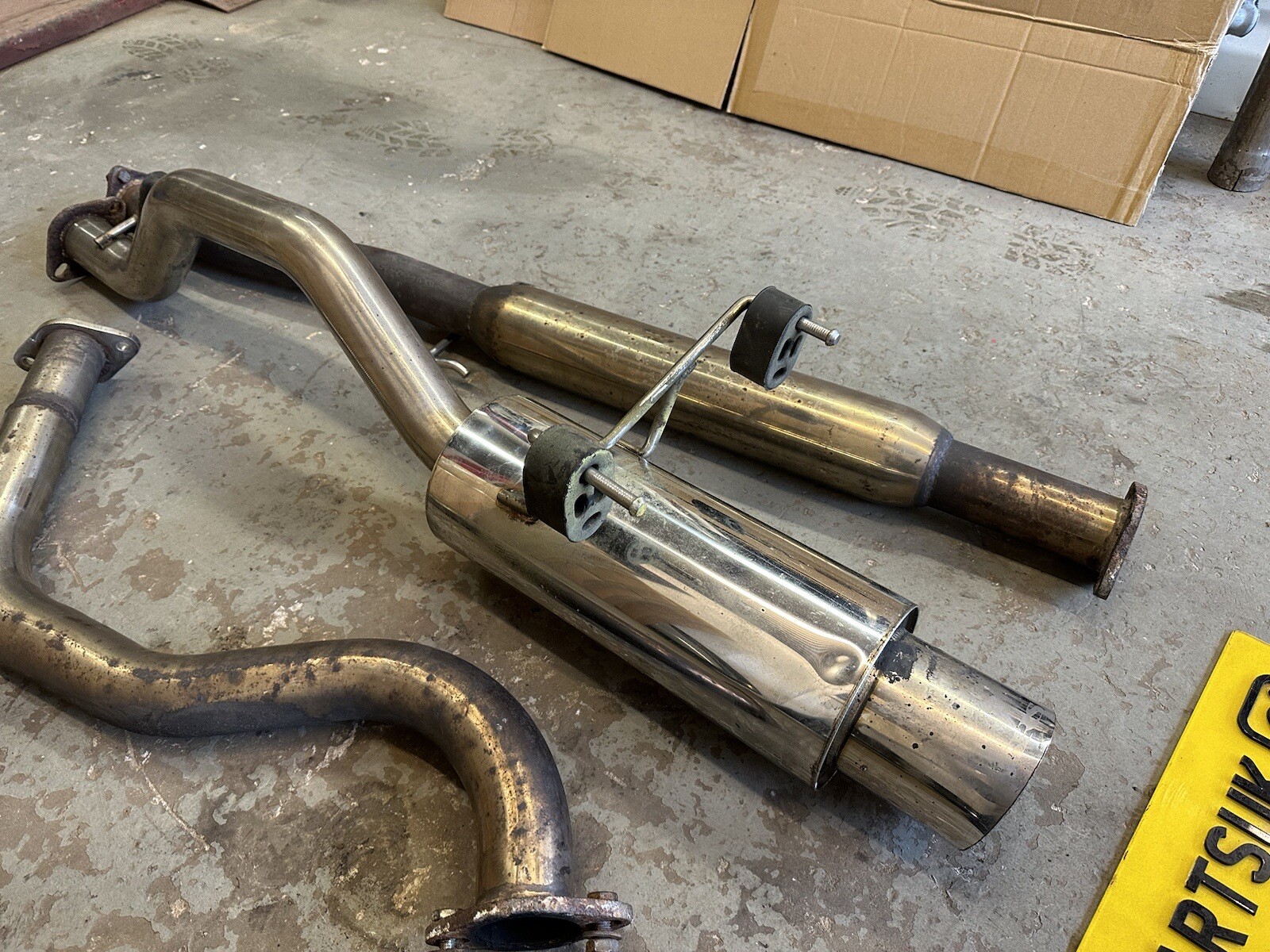 Honda Civic EM1 EJ2 Coupe Aftermarket Exhaust System Catback Back Box Muffler eBay