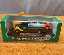 S&bull;Vintage 2000 HESS Miniature First Truck Gasoline Tanker Truck New In Box