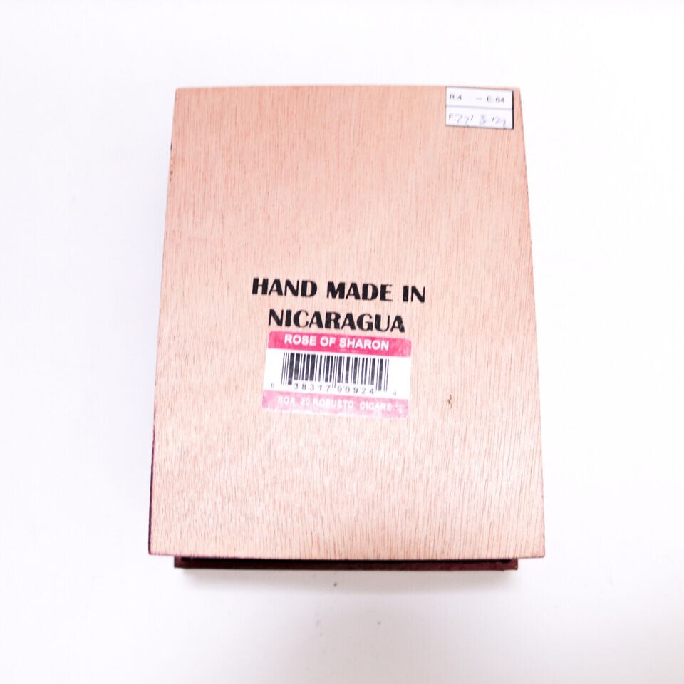 Southern Draw Robusto Rose of Sharon Empty Wooden Cigar Box 6" x 4.5" x 3"