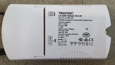 Tridonic LED Treiber primaer 230 Volt Constant Current 48 Watt 1050mA MM Zeichen