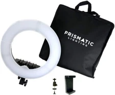 Professional LED 14” Mini Halo Ring Light, Bi-Color Ring, Ball Head, Phone Mount